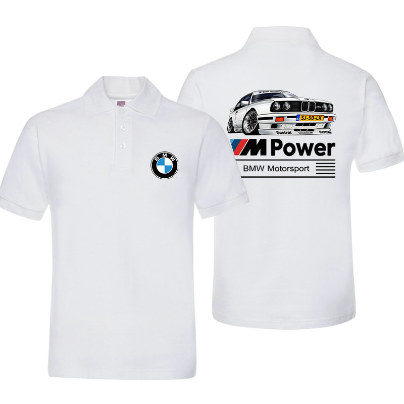 Polo BMW Motorsport Castrol Sj50 Coton M Power Homme Manche Courte